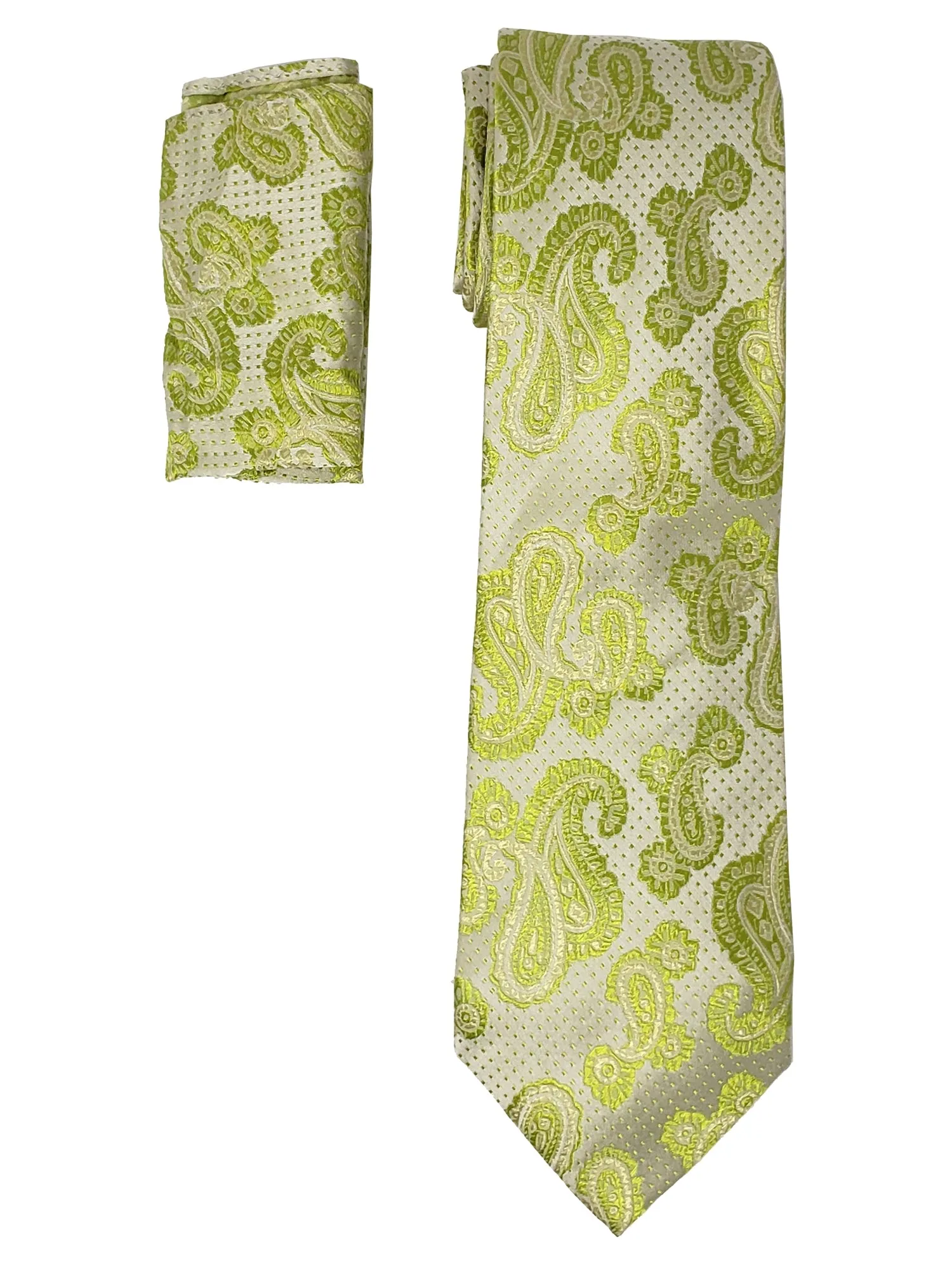 Men's Silk Woven Wedding Neck Tie With Handkerchief