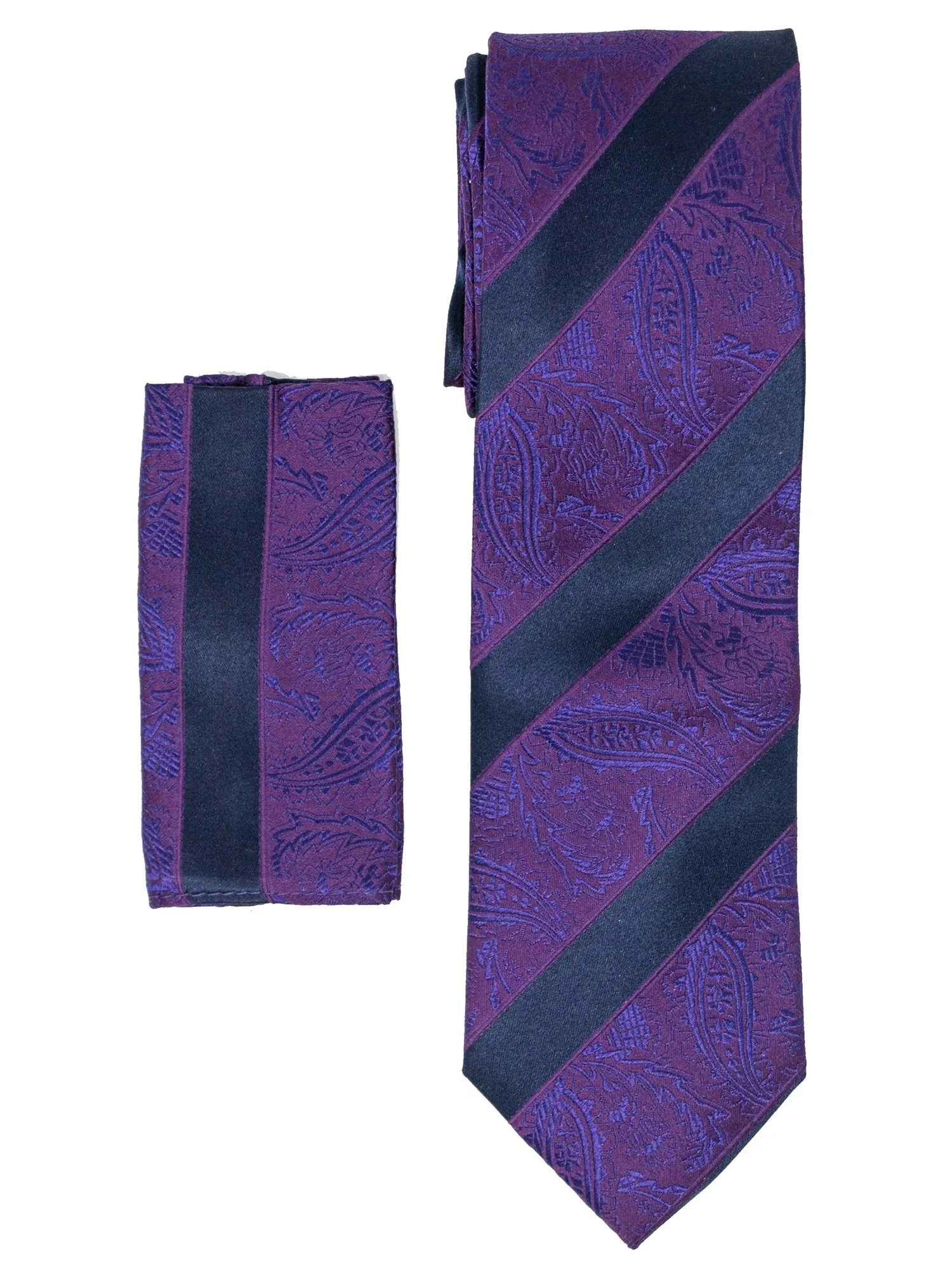 Men's Silk Woven Wedding Neck Tie With Handkerchief