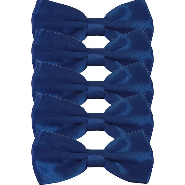 Mens Smooth Satin Feel Formal Pre-Tied Bow Tie Sets