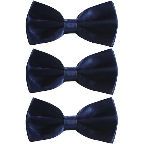 Mens Smooth Satin Feel Formal Pre-Tied Bow Tie Sets