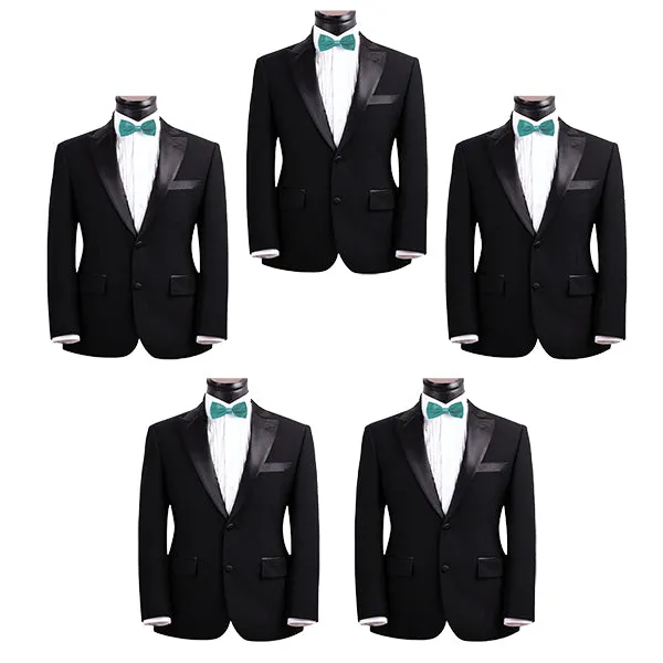Mens Smooth Satin Feel Formal Pre-Tied Bow Tie Sets