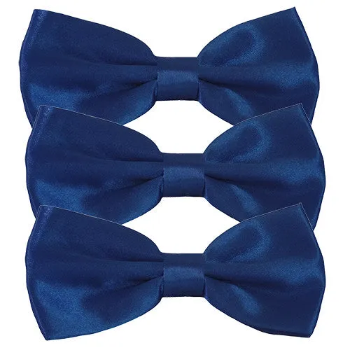 Mens Smooth Satin Feel Formal Pre-Tied Bow Tie Sets