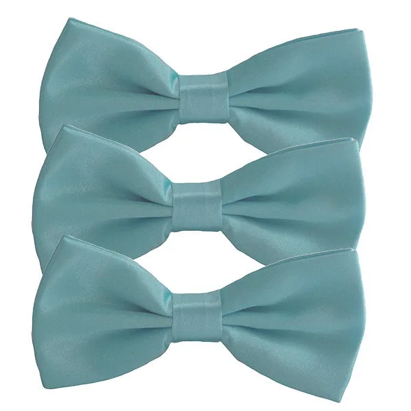 Mens Smooth Satin Feel Formal Pre-Tied Bow Tie Sets