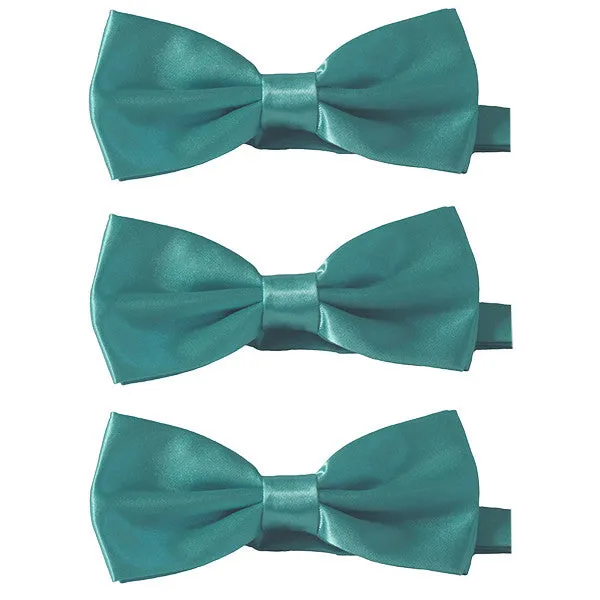 Mens Smooth Satin Feel Formal Pre-Tied Bow Tie Sets
