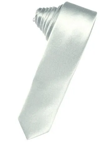 Midnight Blue Luxury Satin Skinny Necktie