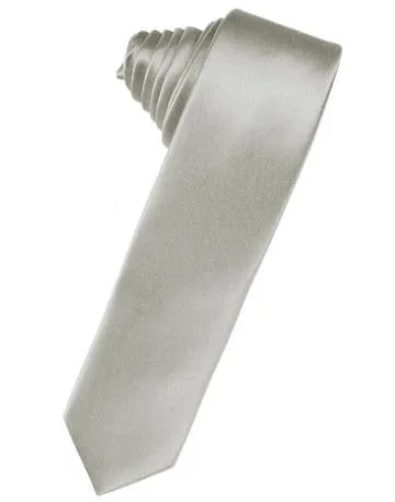 Midnight Blue Luxury Satin Skinny Necktie