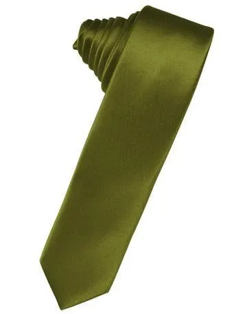 Midnight Blue Luxury Satin Skinny Necktie