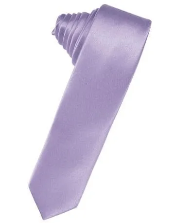 Midnight Blue Luxury Satin Skinny Necktie