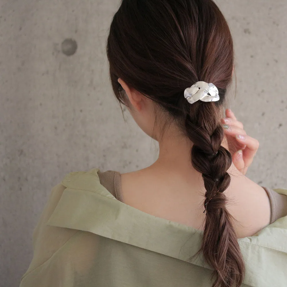 Mizuhiki Knot Metal Hair Tie