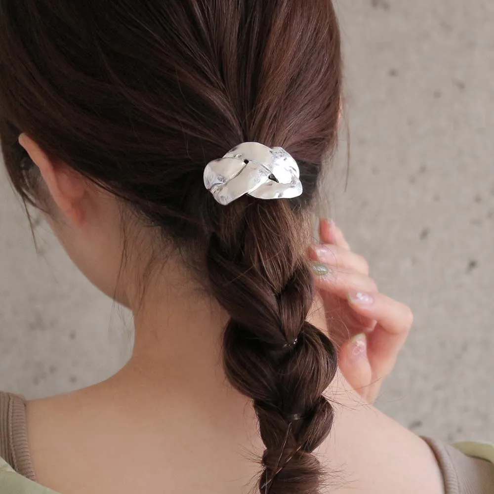 Mizuhiki Knot Metal Hair Tie