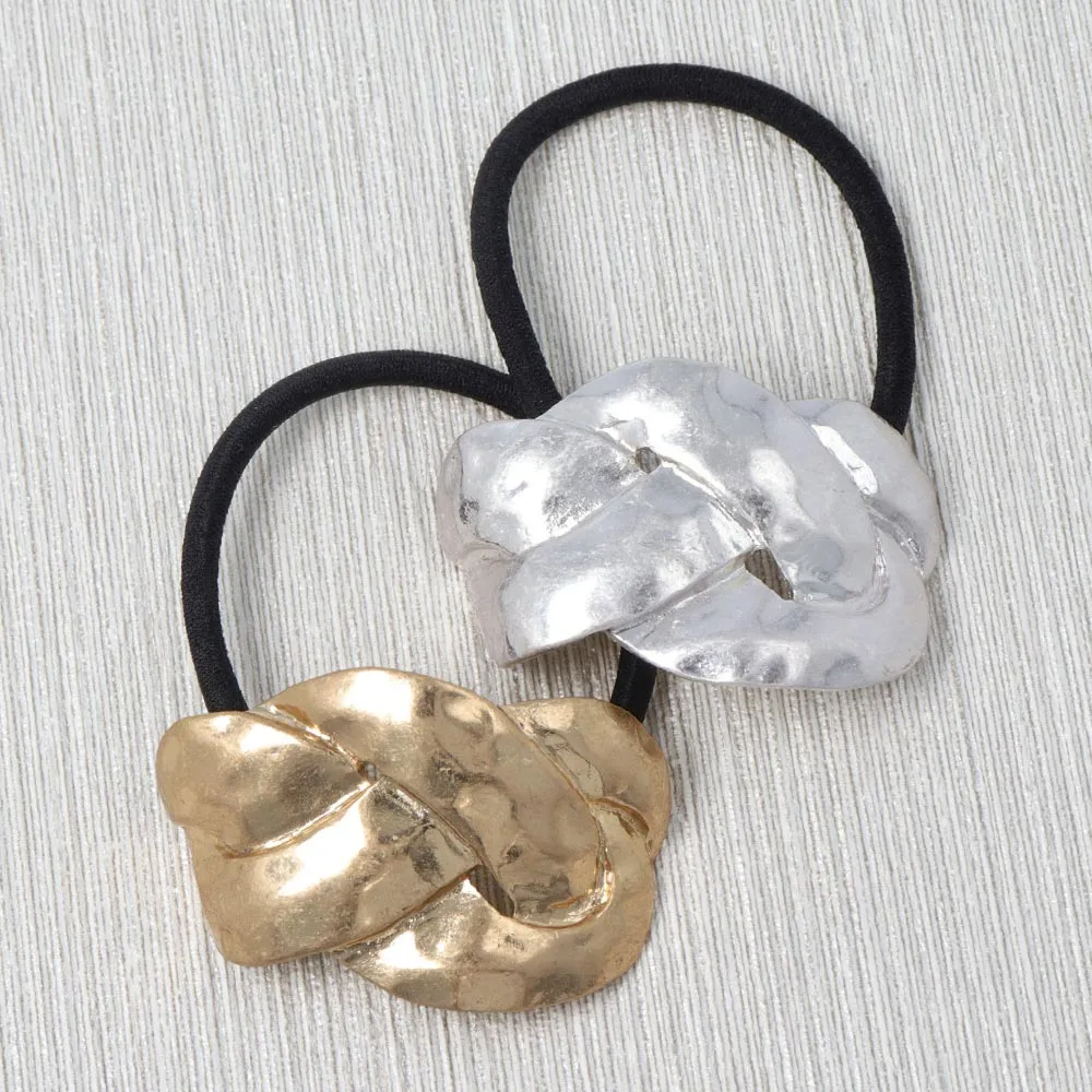 Mizuhiki Knot Metal Hair Tie
