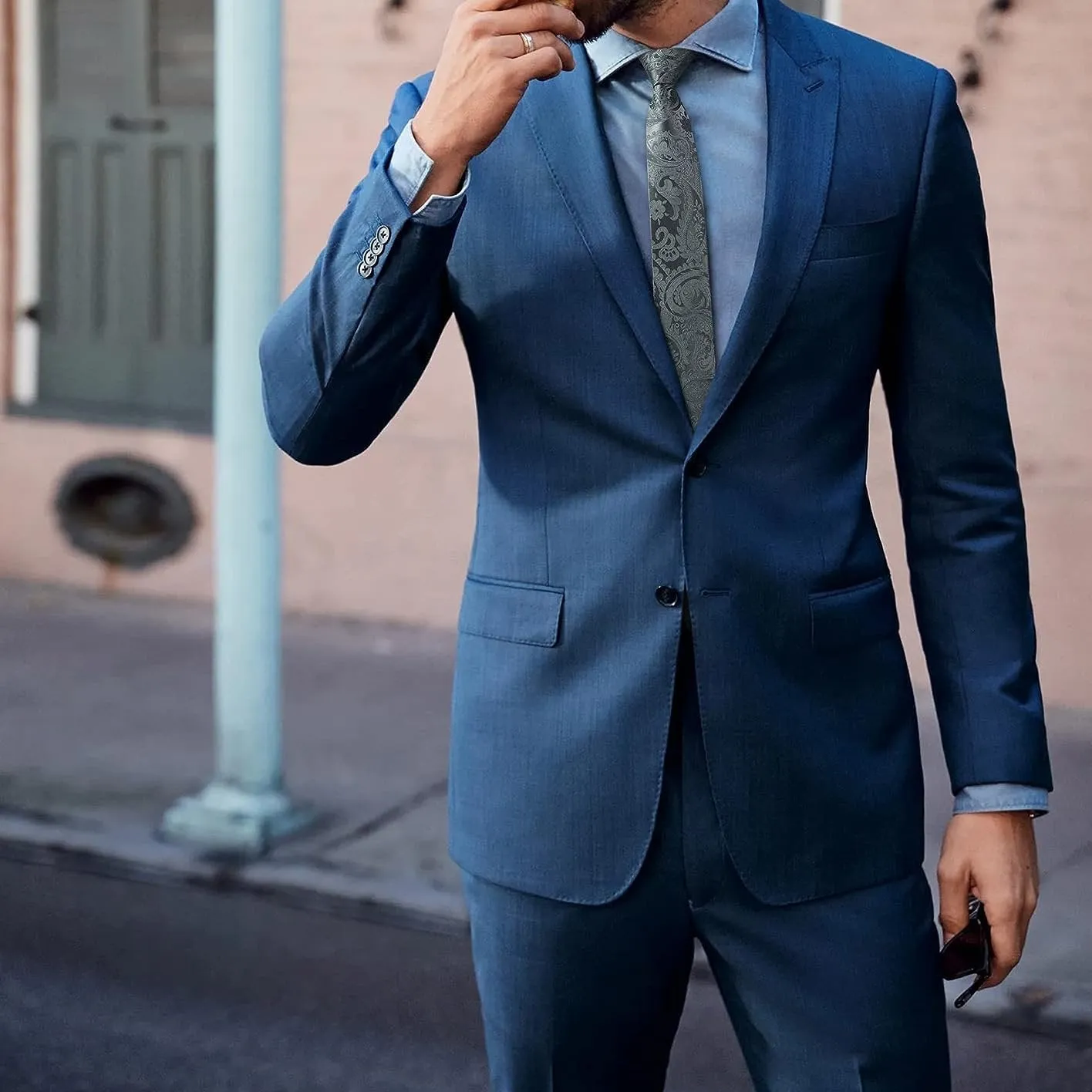Paisley 2.17'' Skinny Formal Tie - B- GREY