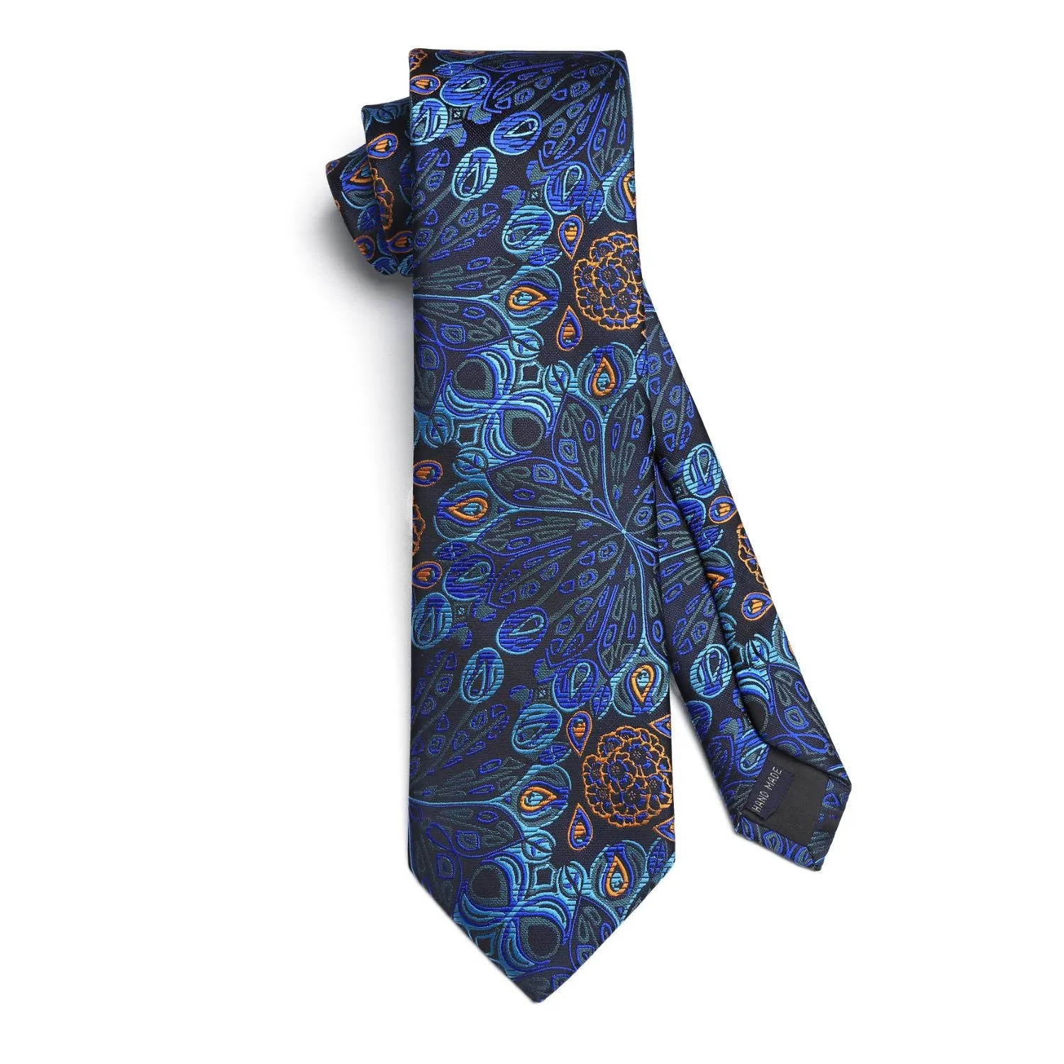 Paisley Tie Handkerchief Set - BLUE