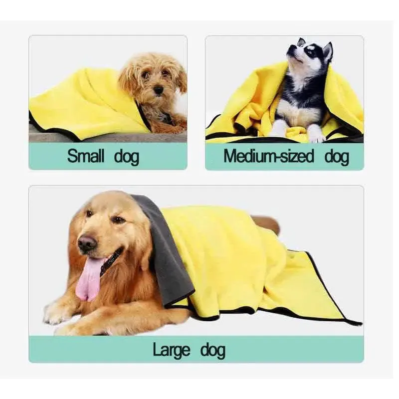 Pet towel absorbent yellow