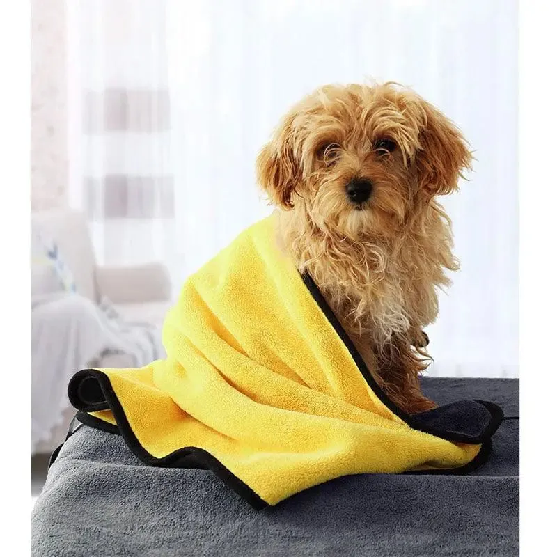 Pet towel absorbent yellow
