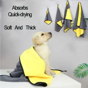 Pet towel absorbent yellow