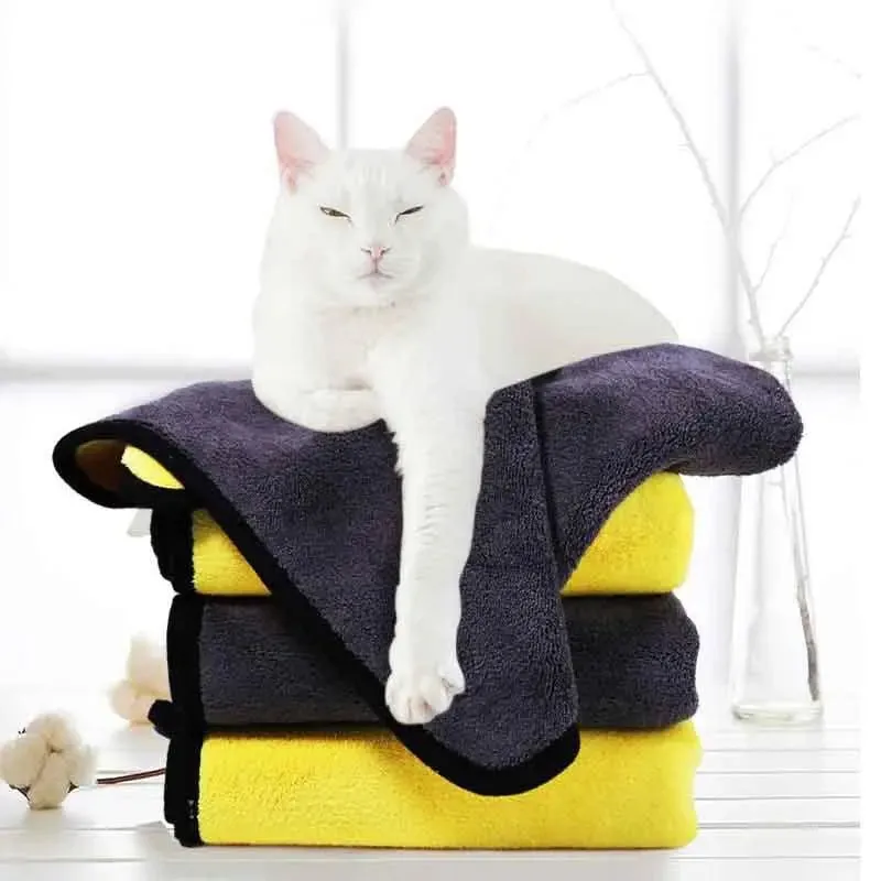 Pet towel absorbent yellow