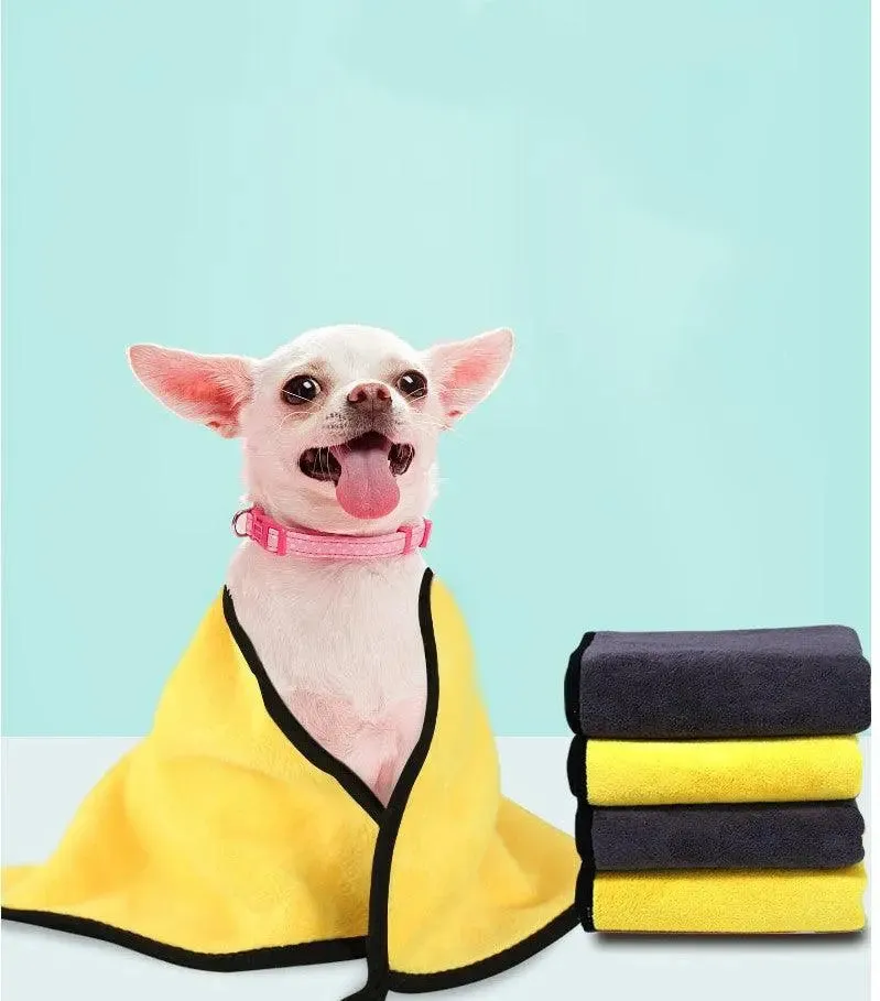 Pet towel absorbent yellow