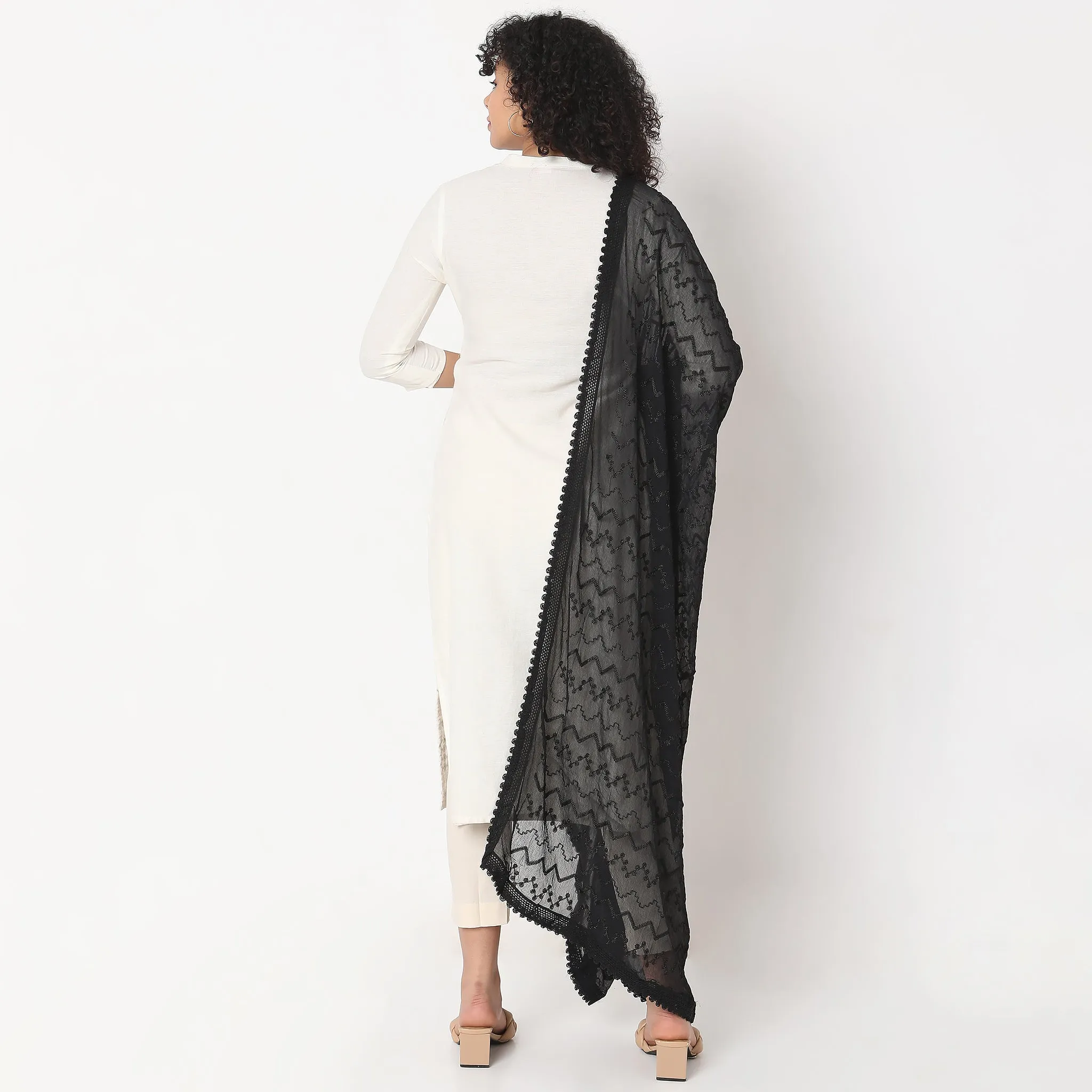 Polyester Embroidered Dupatta