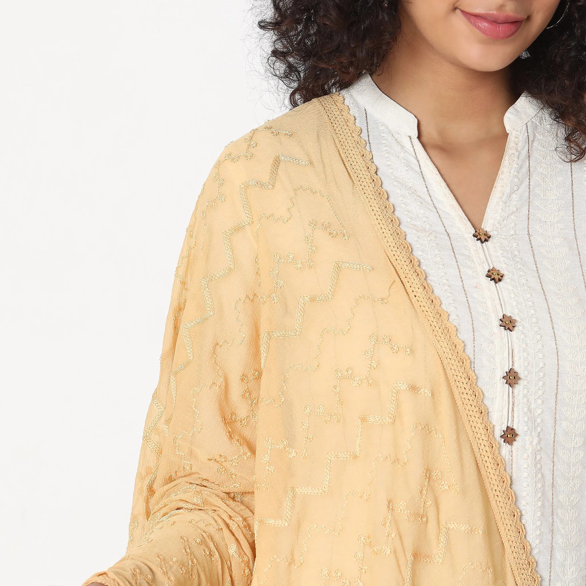 Polyester Embroidered Dupatta