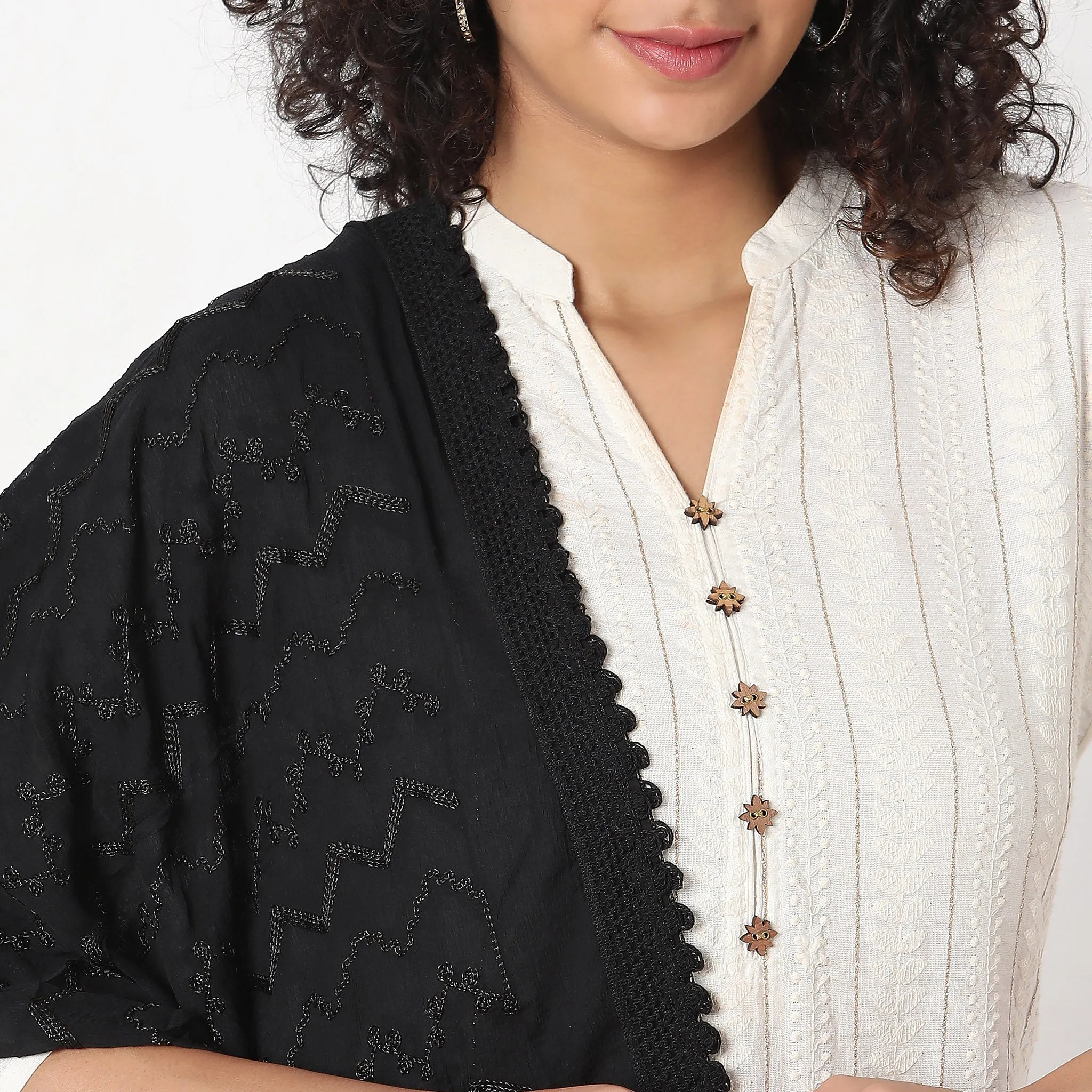Polyester Embroidered Dupatta