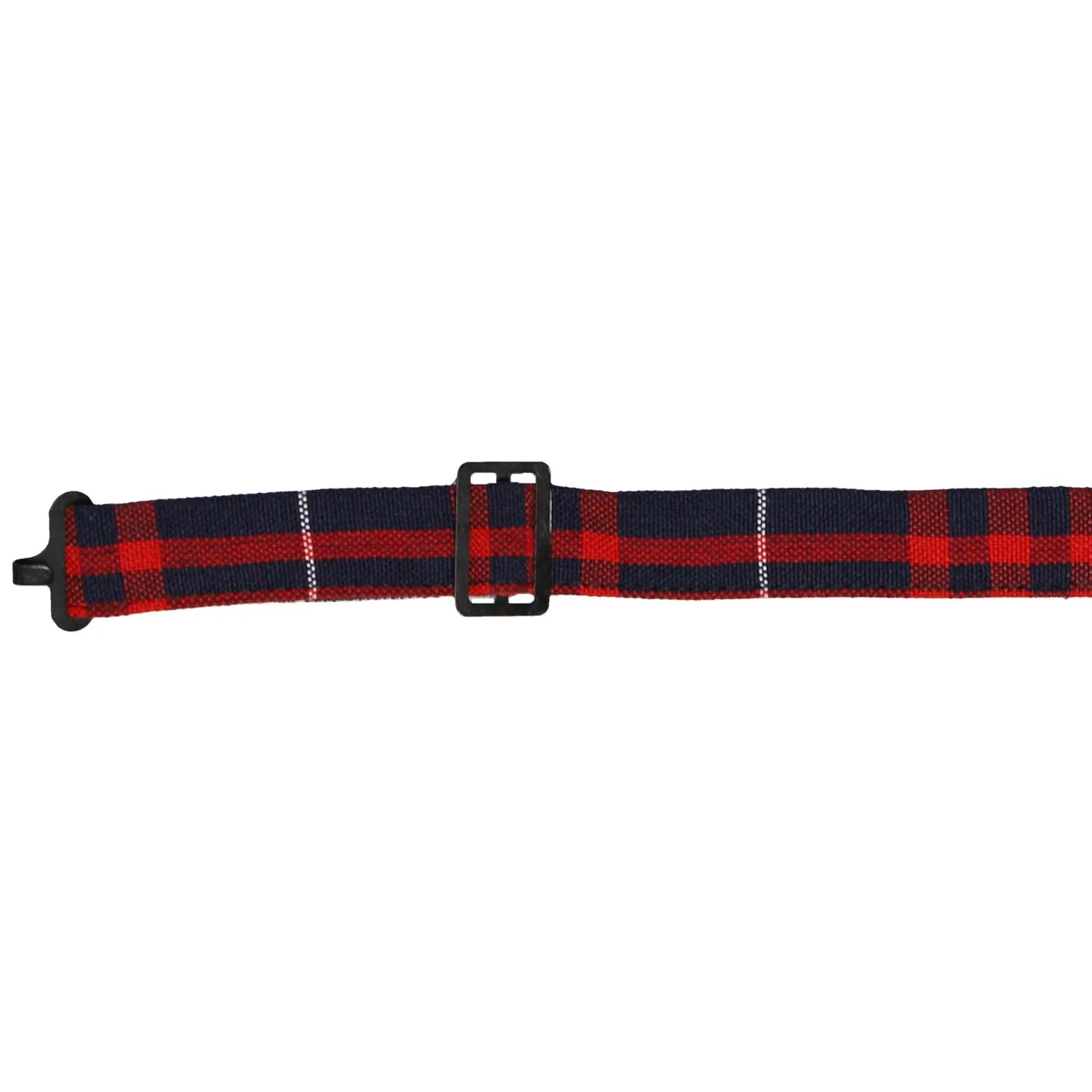 Red and Navy Blue Plaid Bow Tie