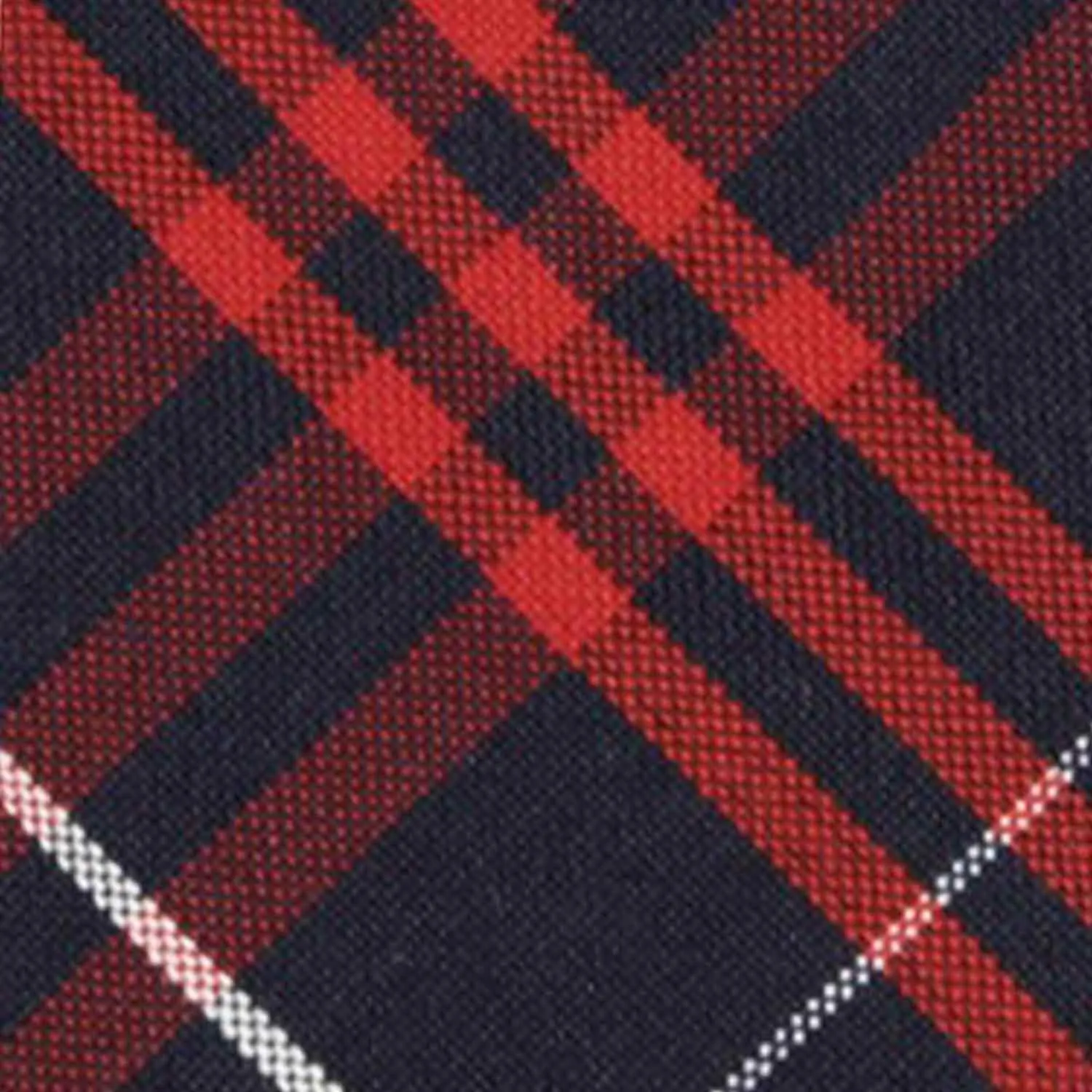 Red and Navy Blue Plaid Bow Tie