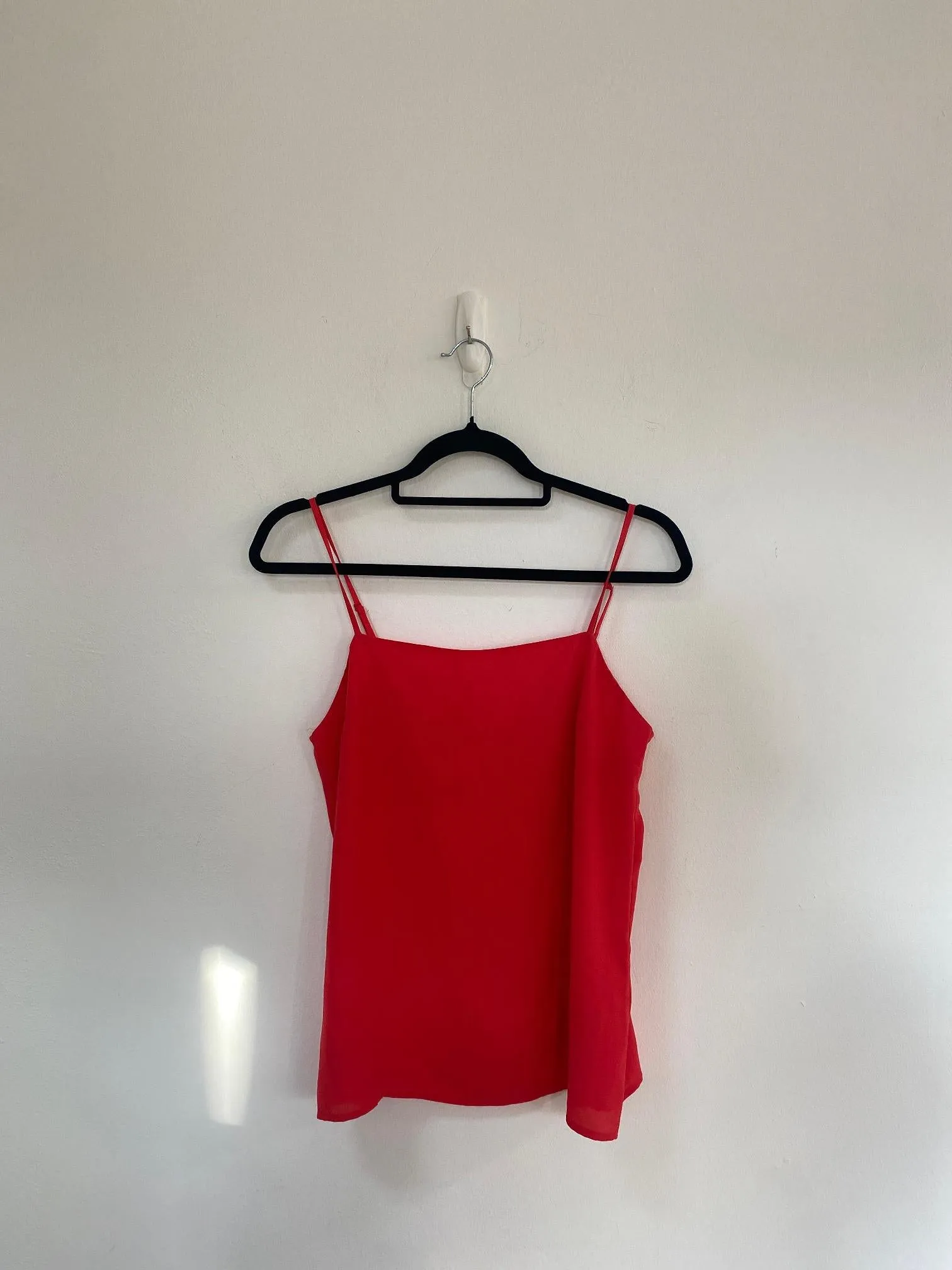 Red Cami Top, Oasis, Size 10 (Polyester, Polyester)