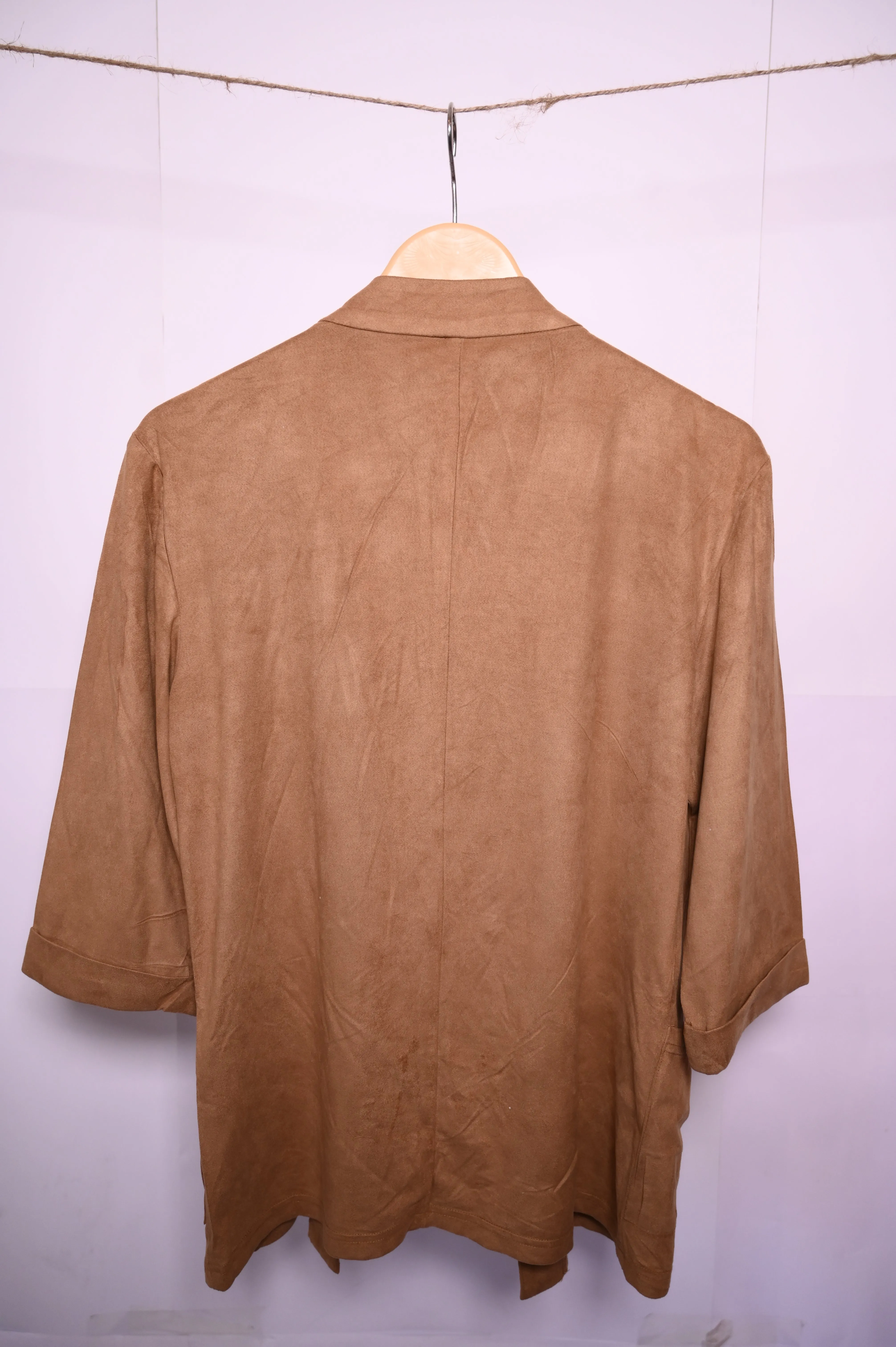 Rust Brown Polyester Shrug
