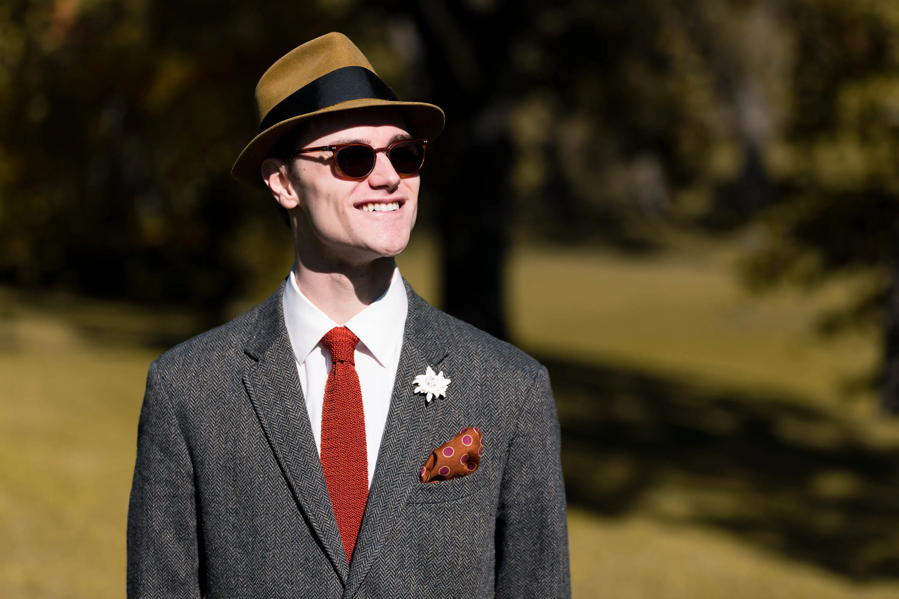 Rust Orange Silk Knit Tie
