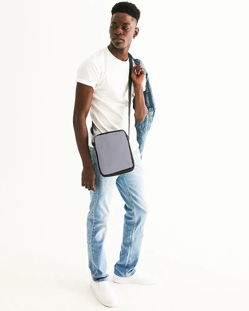 Shaded Pale Blue Gray Messenger Pouch | C10M10Y0K30