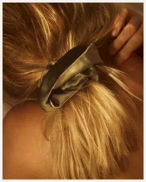 Silk Scrunchie Large - Dusty Green