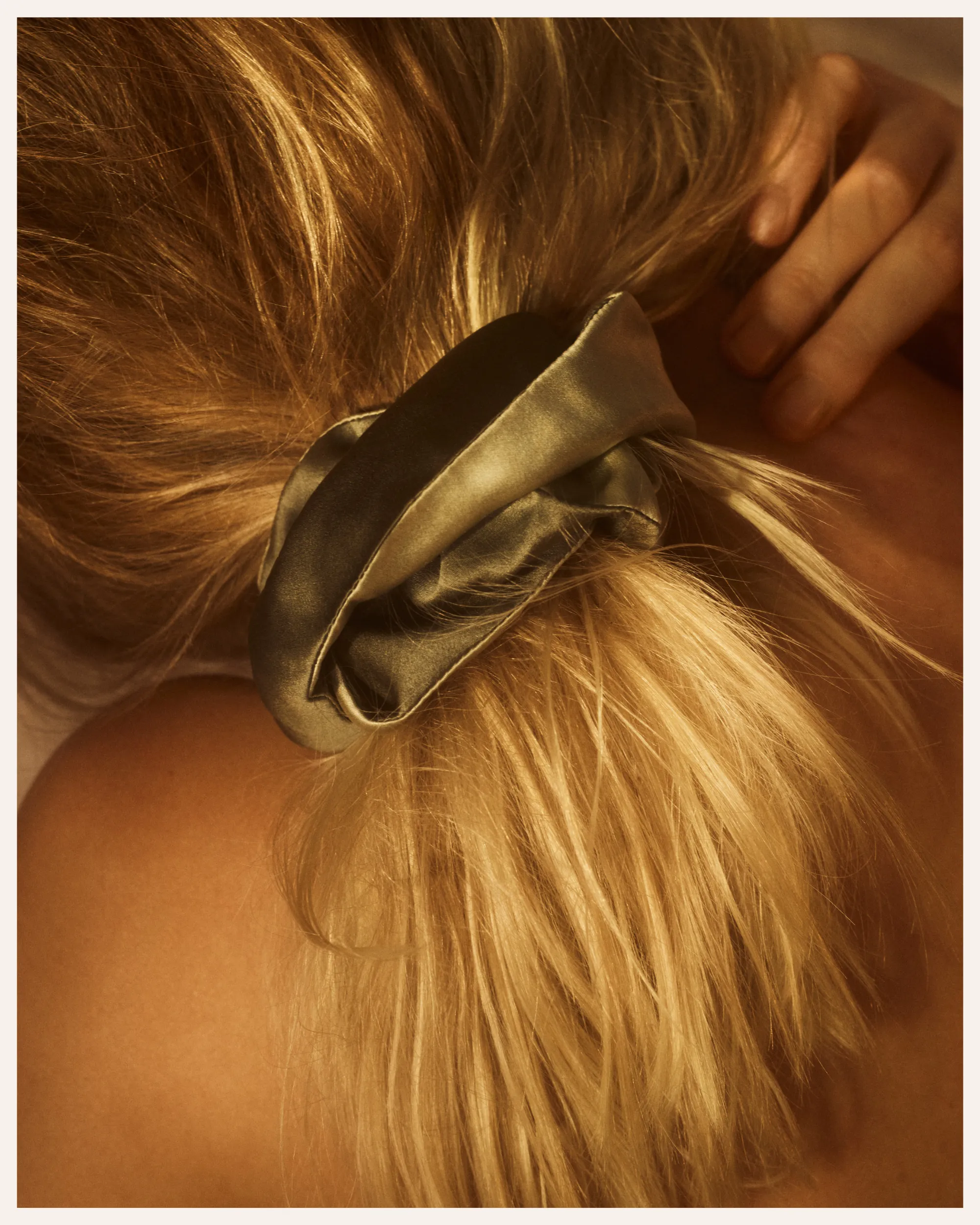 Silk Scrunchie Large - Dusty Green
