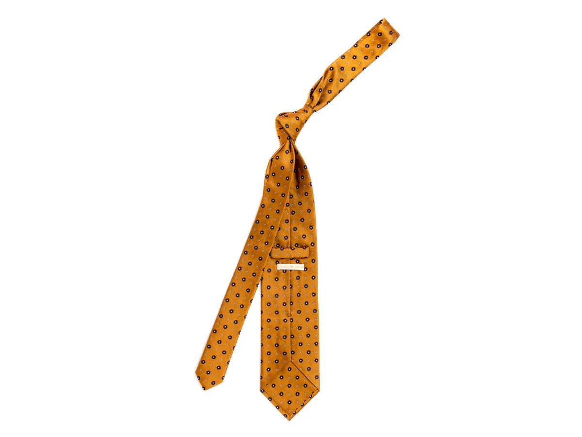 Silk Tie Jacquard Flower Yellow