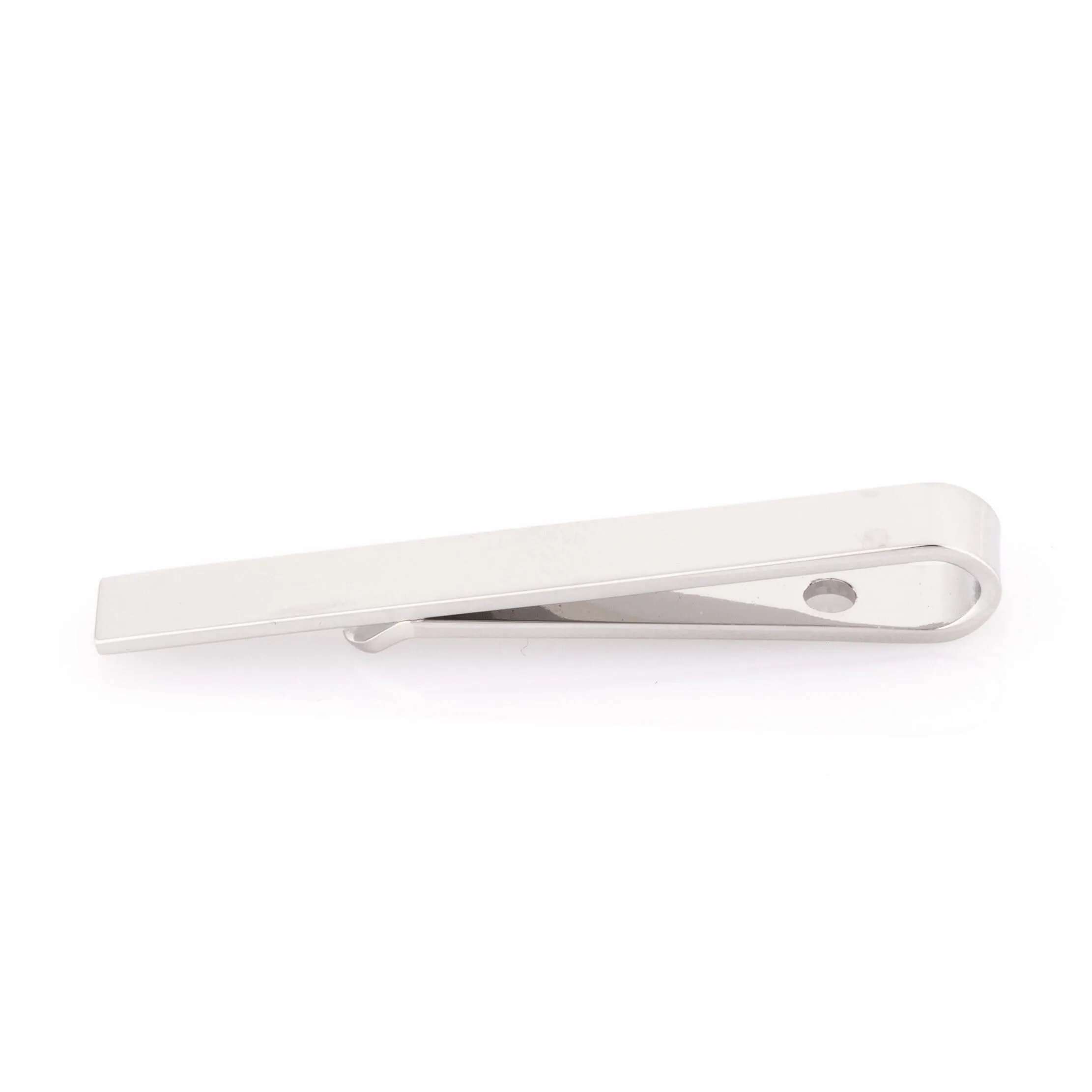 Small Shiny Silver Tie Bar 44m