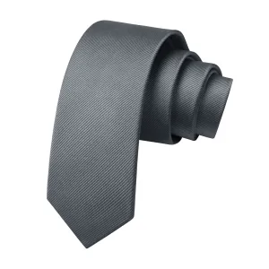 Solid 2.17'' Skinny Formal Tie - 09-DARK GREY