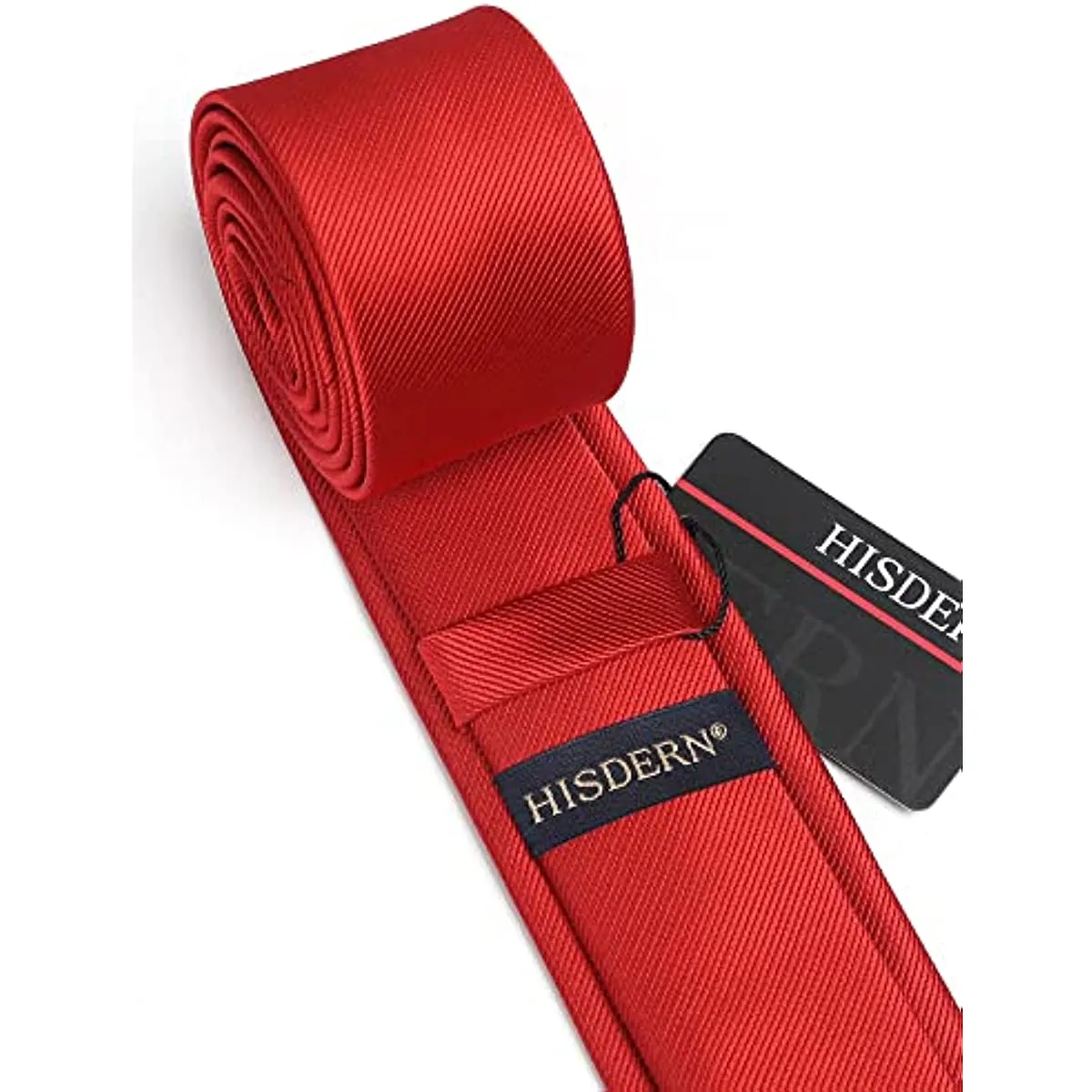 Solid 2.4' Skinny Formal Tie - E-BRIGHT RED