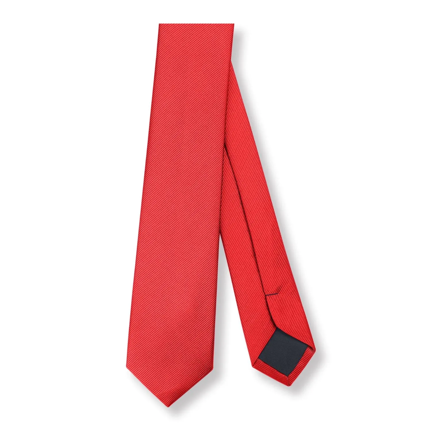 Solid 2.4' Skinny Formal Tie - E-BRIGHT RED
