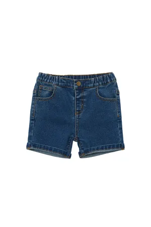 Stone Wash Denim Short