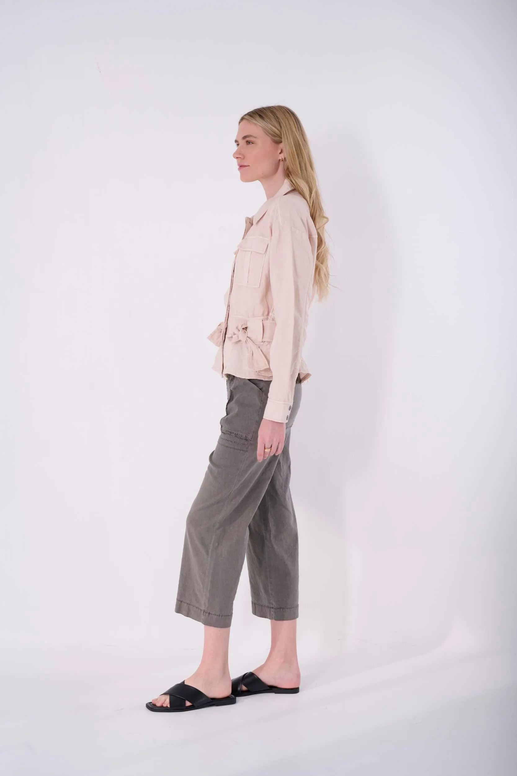 Tori Solid Crop Wide Pant