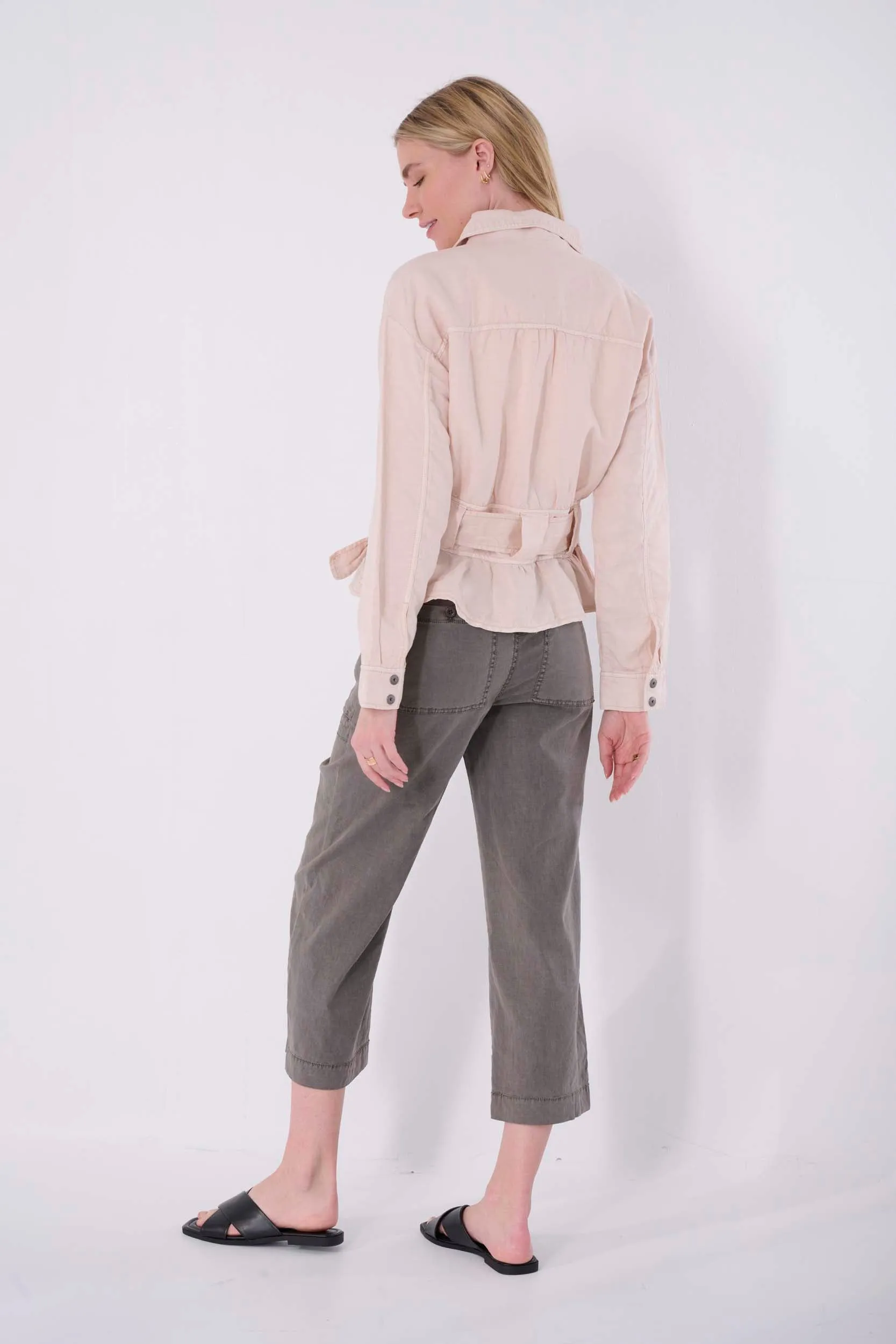 Tori Solid Crop Wide Pant