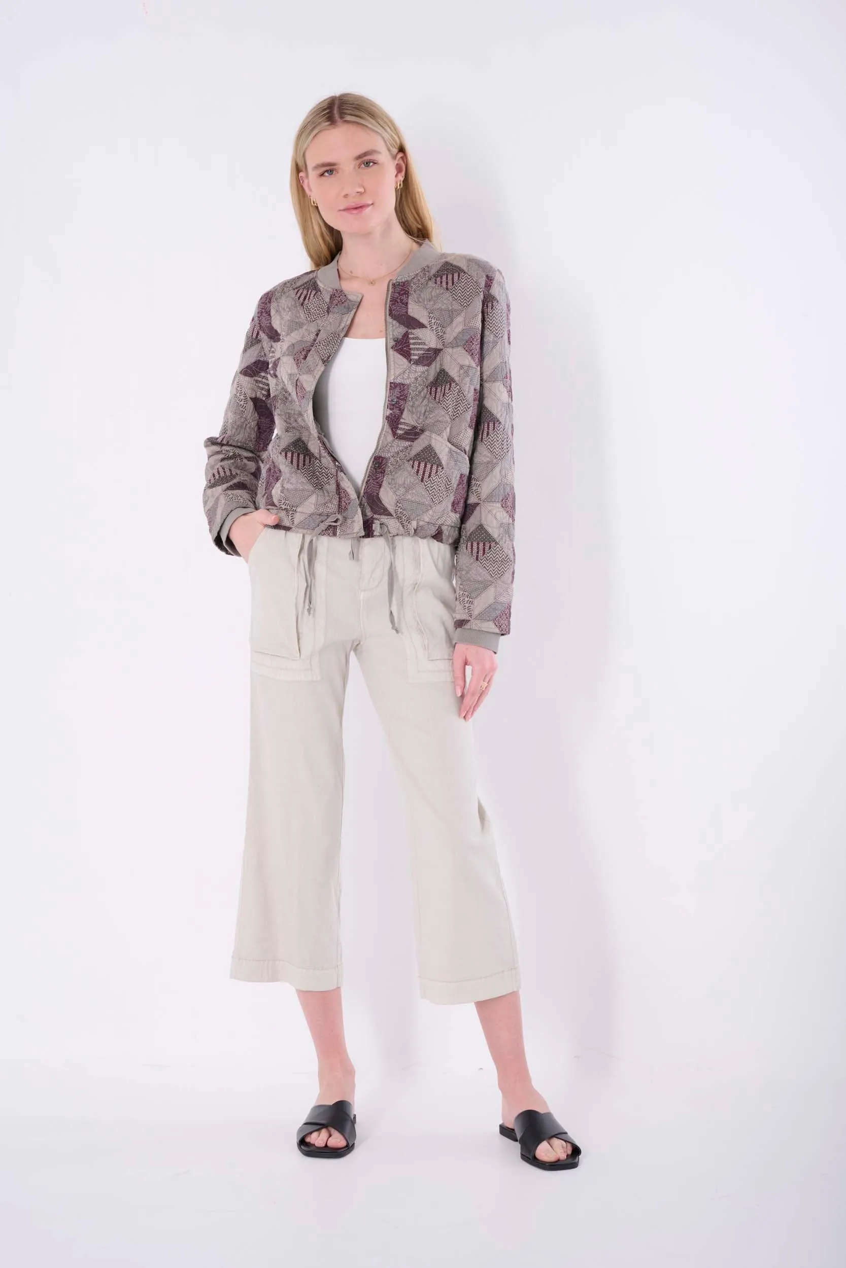 Tori Solid Crop Wide Pant