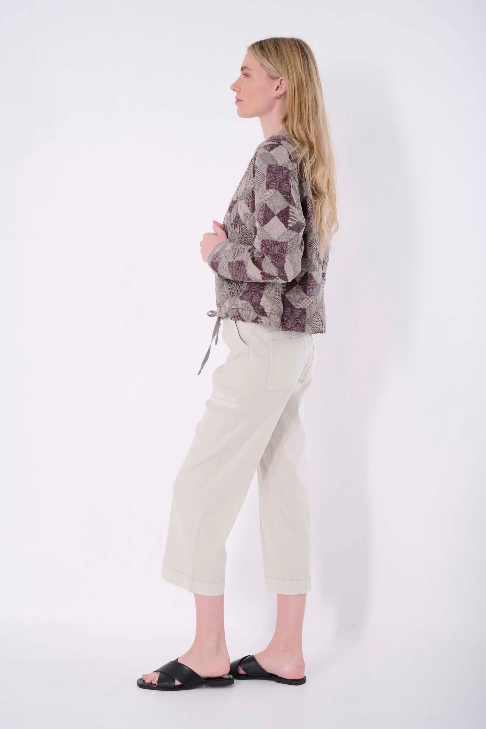 Tori Solid Crop Wide Pant