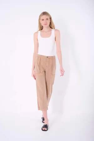 Tori Solid Crop Wide Pant