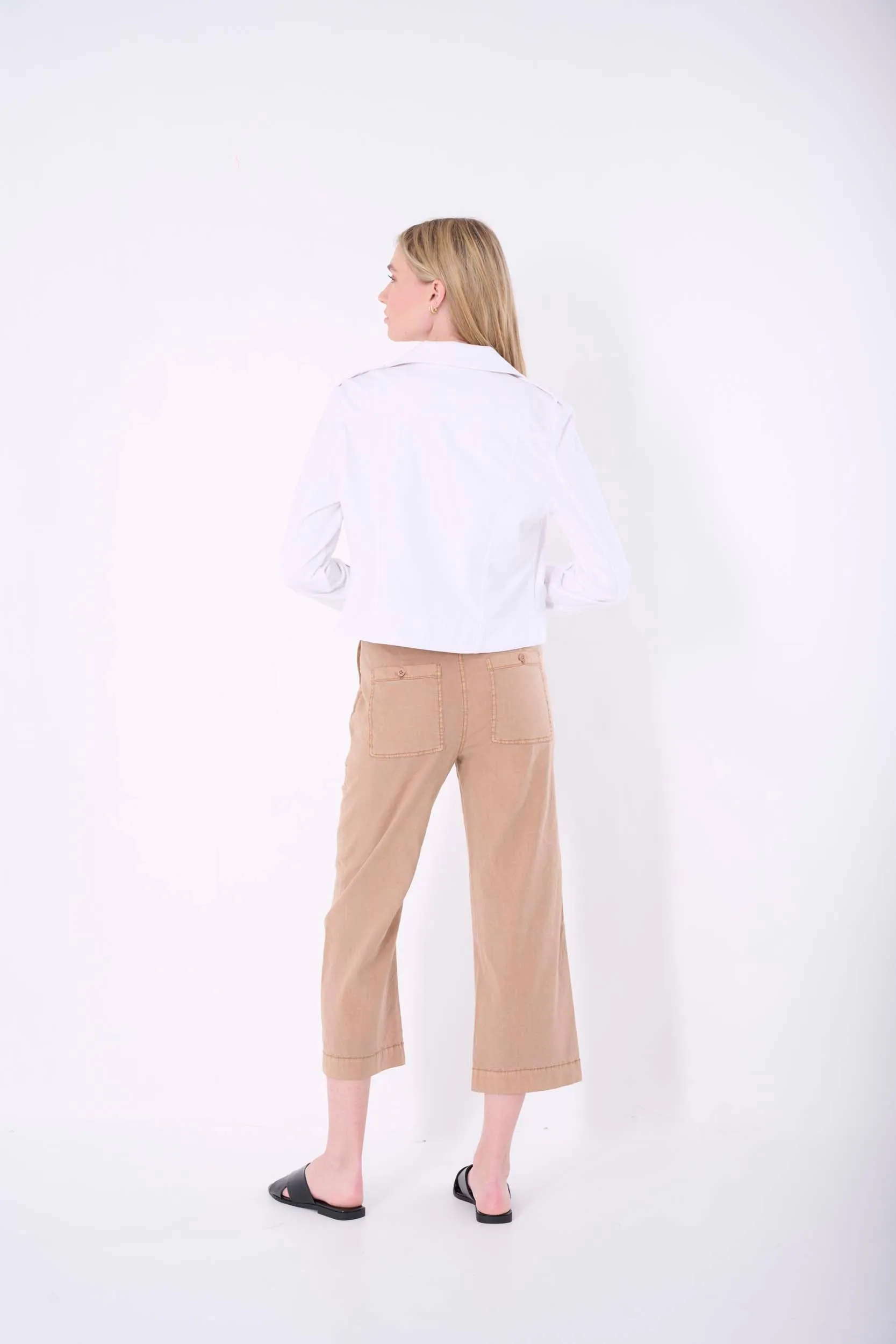 Tori Solid Crop Wide Pant