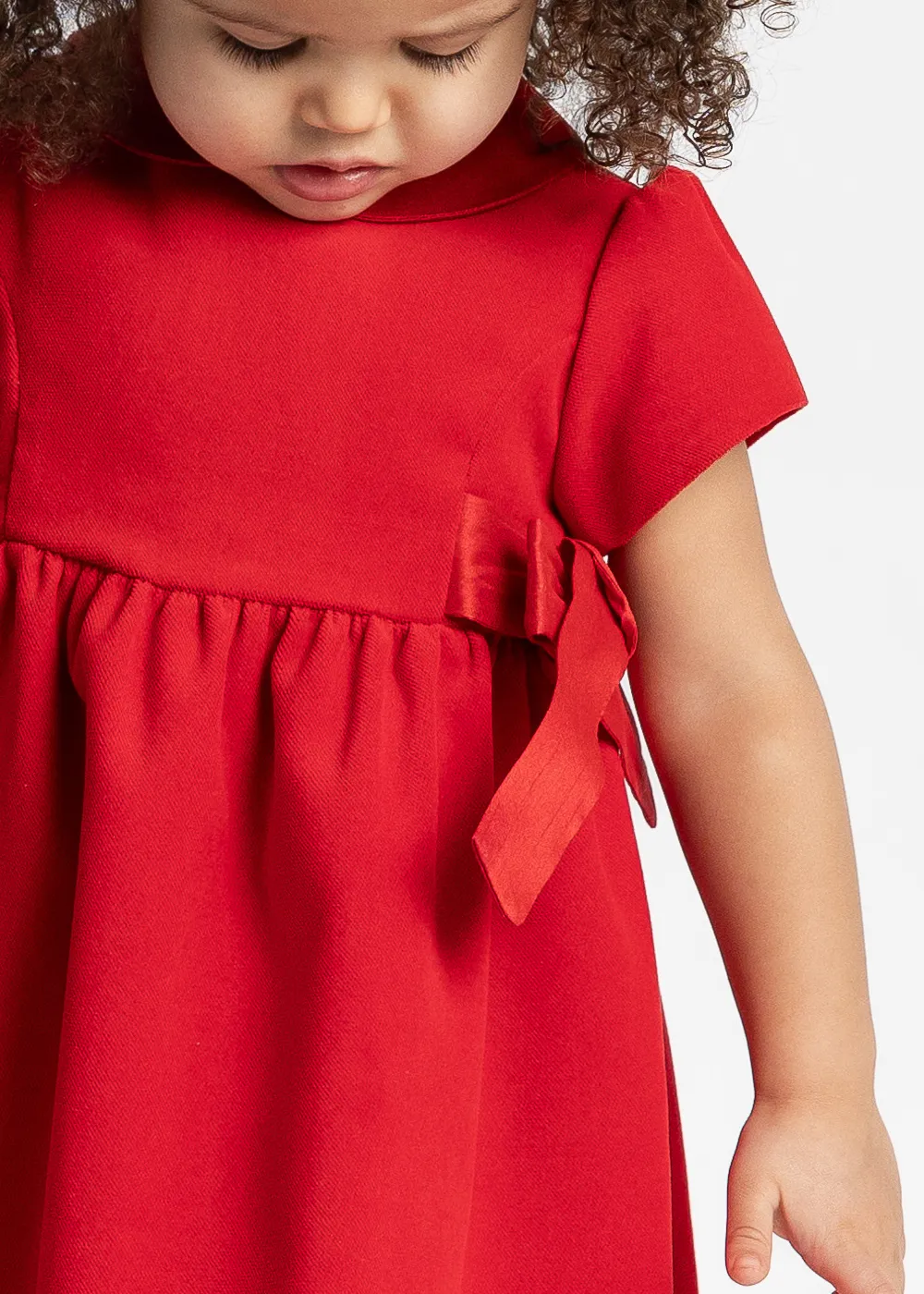 Velvet Dress With Side Bows