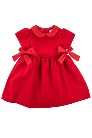 Velvet Dress With Side Bows
