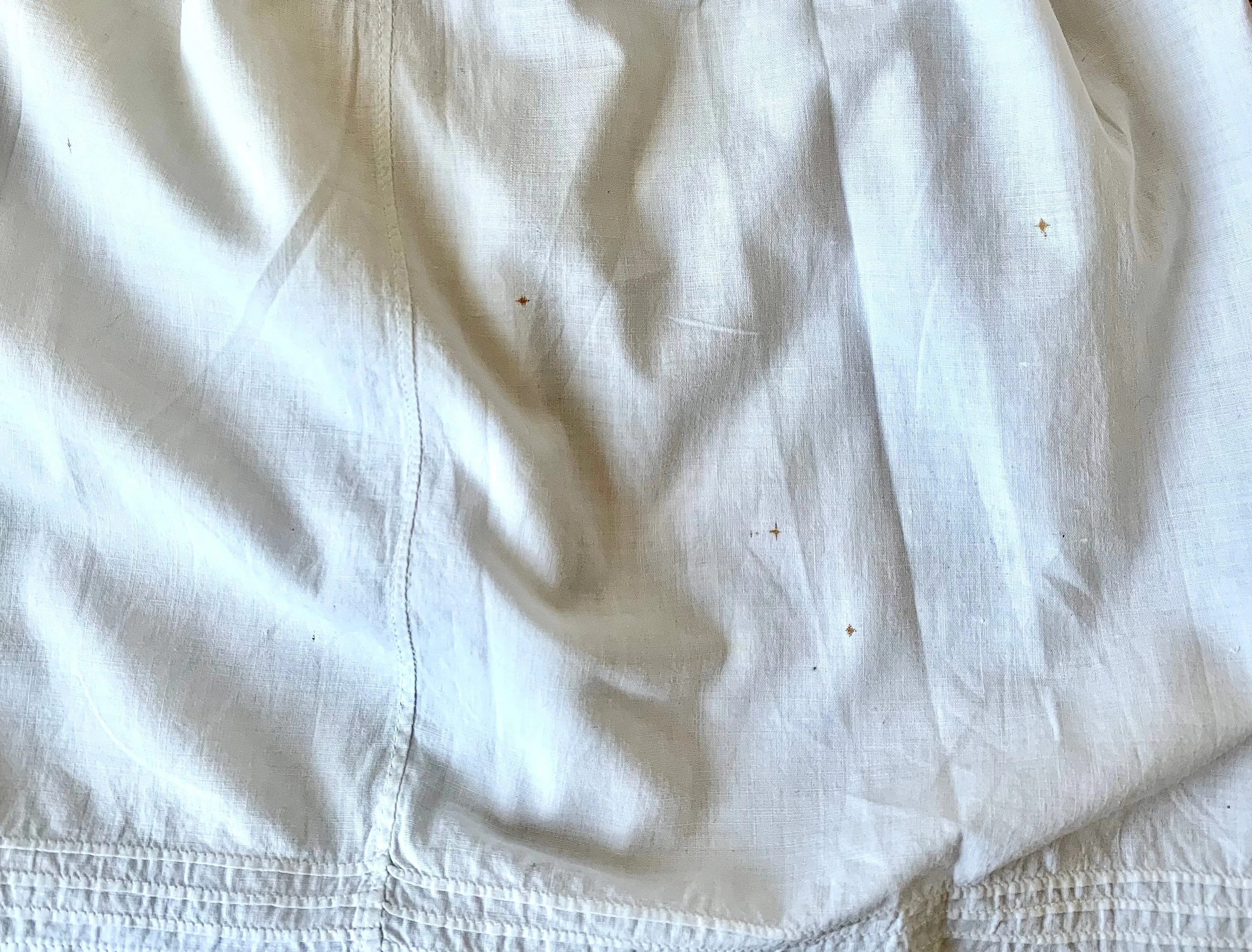 Vintage Small Christening Gown in White Cotton