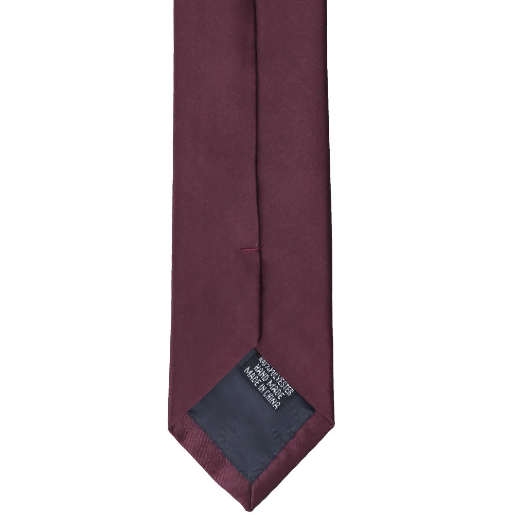 Wine Premium Slim Necktie, 2.5" Width
