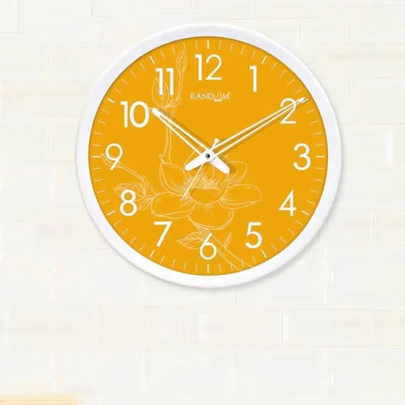 Yellow Bloom Wall Clock